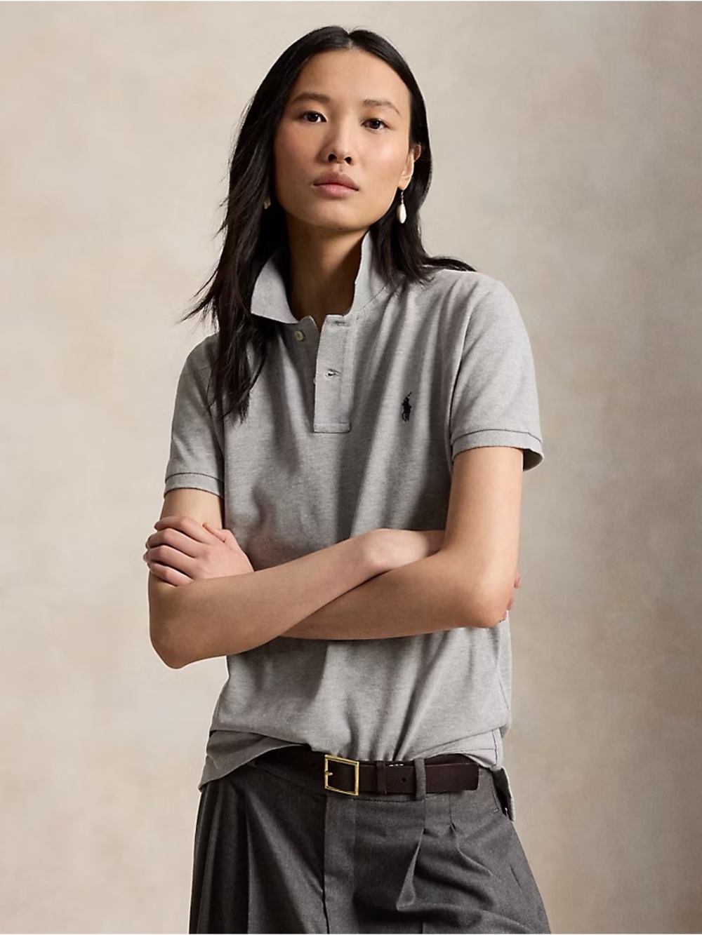 Polo by Ralph Lauren Iconic Classic Fit Mesh Polo Shirt in XS